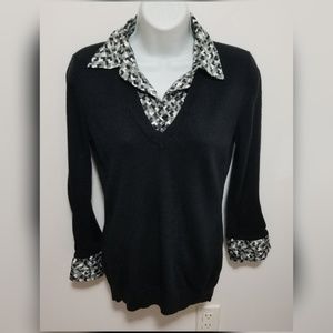 New York and Company mock layer sweater